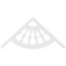 Ekena Millwork Pitch Classic Wagon Wheel Architectural Grade PVC Gable Pediment, 48"W x 22"H x 1"P (11/12) GPP048X022X100CWW - alternate 4